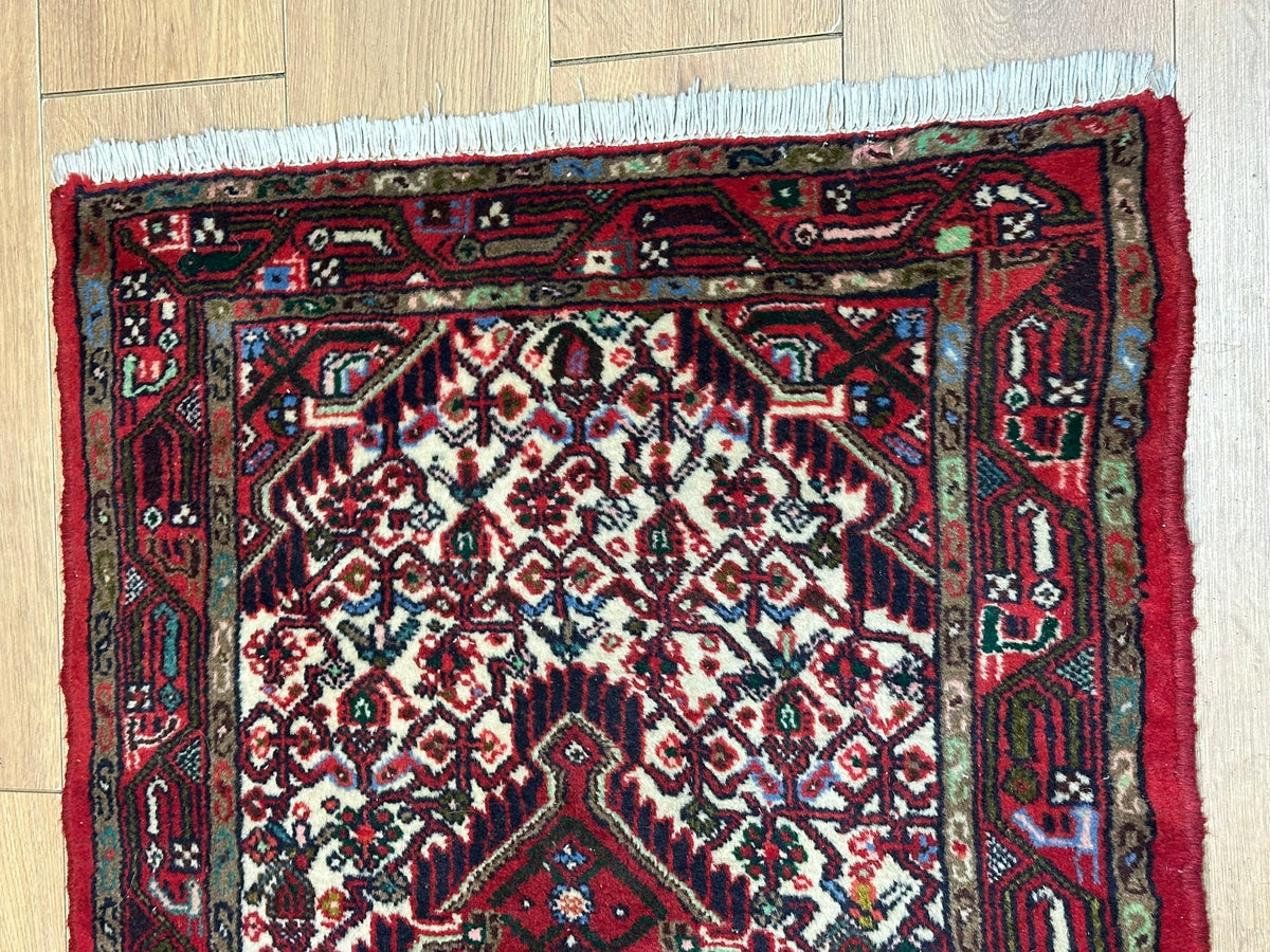 Handgeknüpfter Hamadan Orientteppich Brücke 130x77 cm