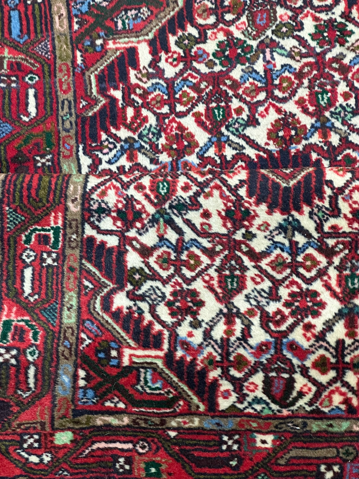 Handgeknüpfter Hamadan Orientteppich Brücke 130x77 cm