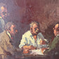 Hein Hoppmann (1901-1982) Ölgemälde Männer beim Pokerspielen 60x70cm