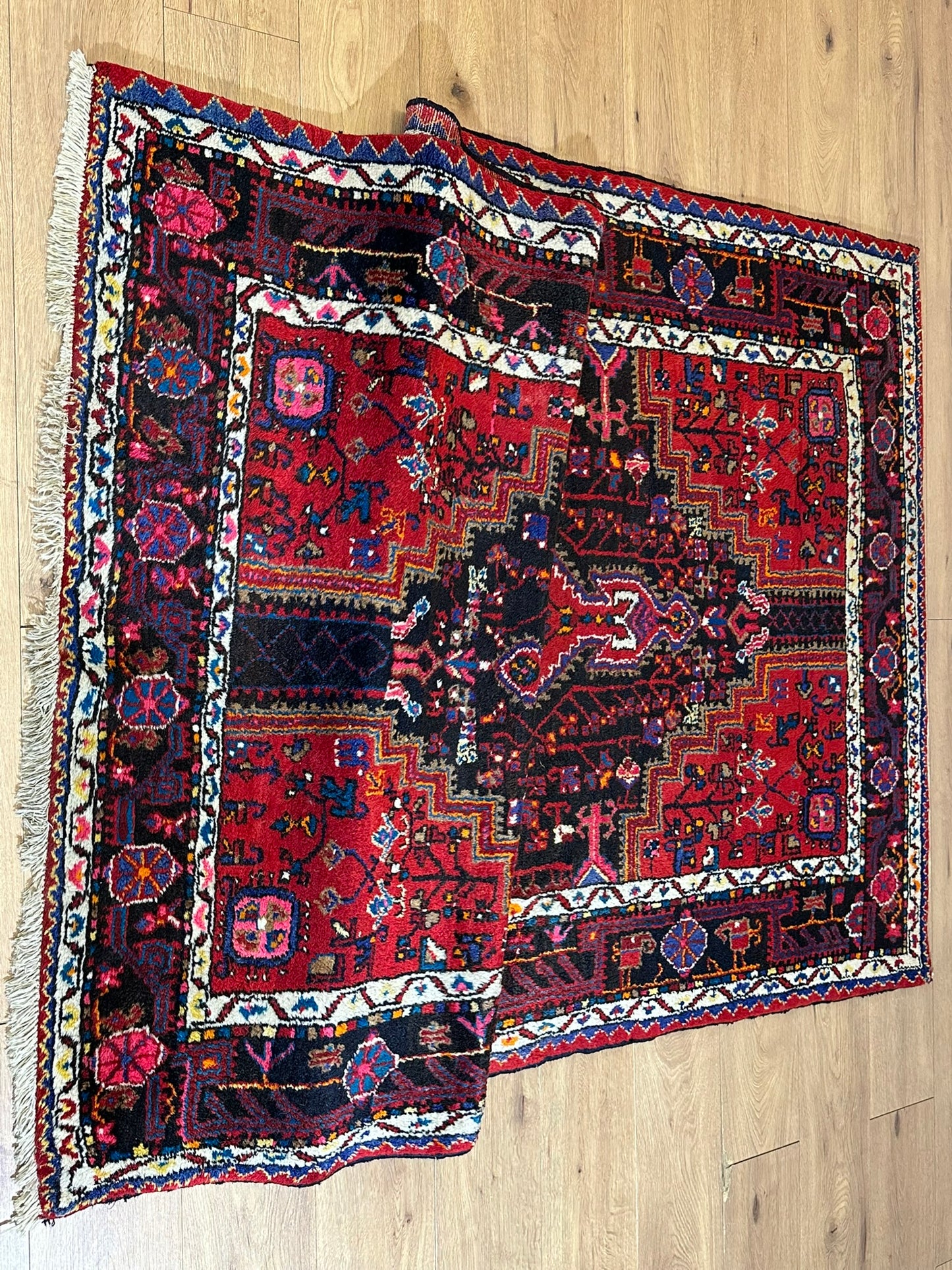 Orientteppich handgeknüpft Malayer Art Deco 244x144 cm