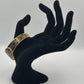 Vintage Designer Armreif in Schwarz-Gold