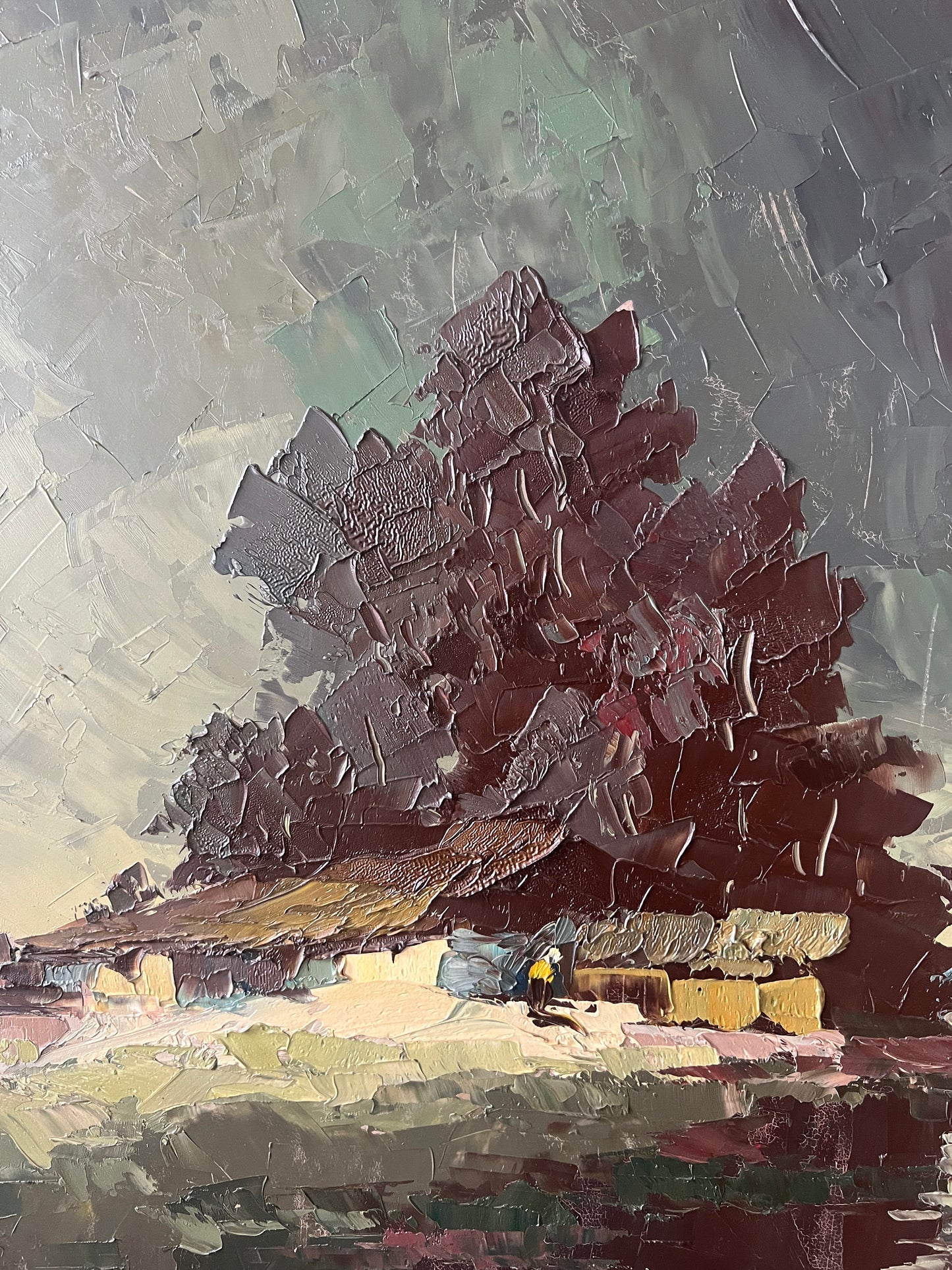 Hein Hoppmann (1901-1982) Ölgemälde Landschaft mit Bauernhaus 83x93