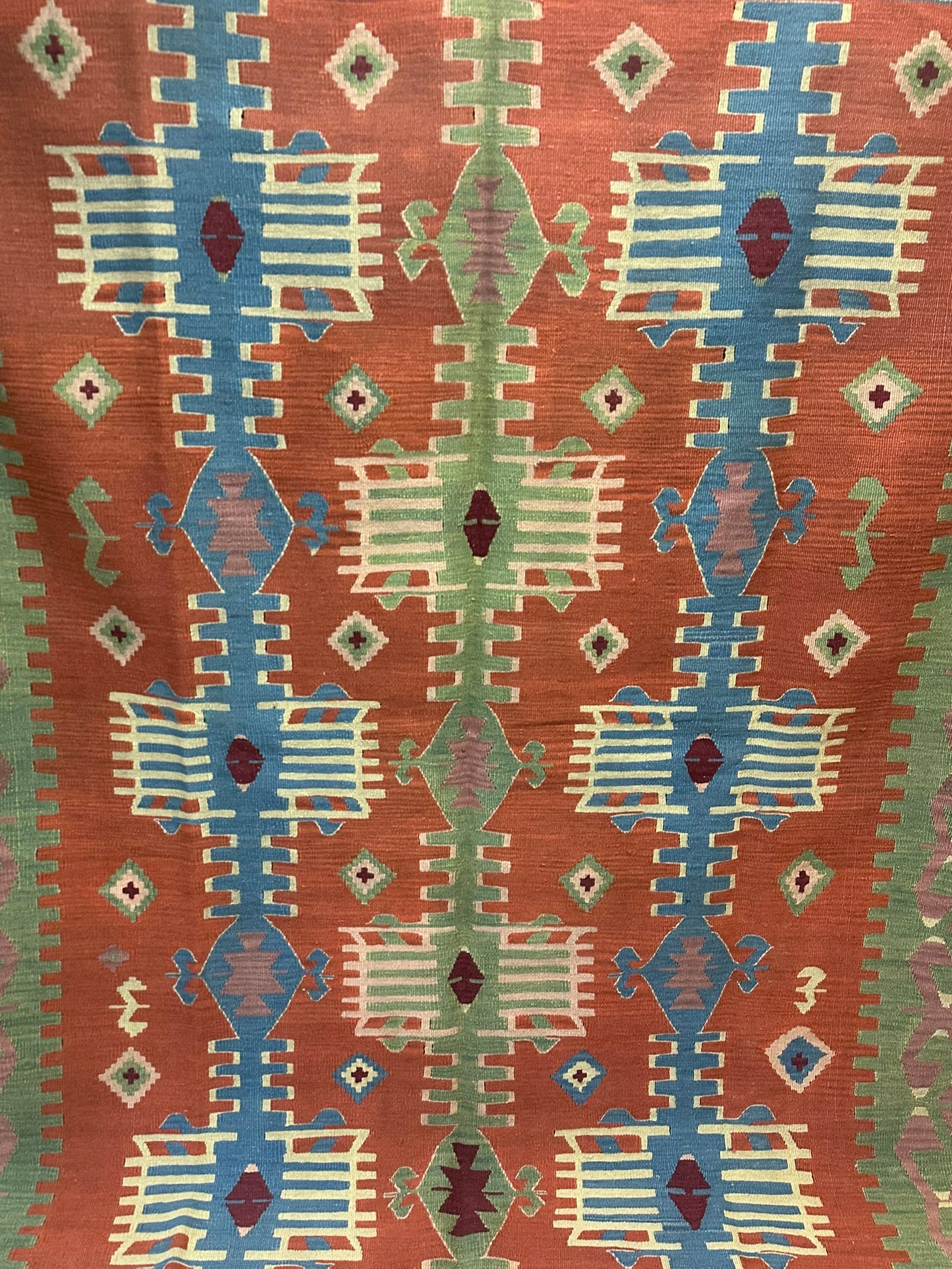 Orientteppich handgeknüpft 241x174 cm Kelim Naturfarben
