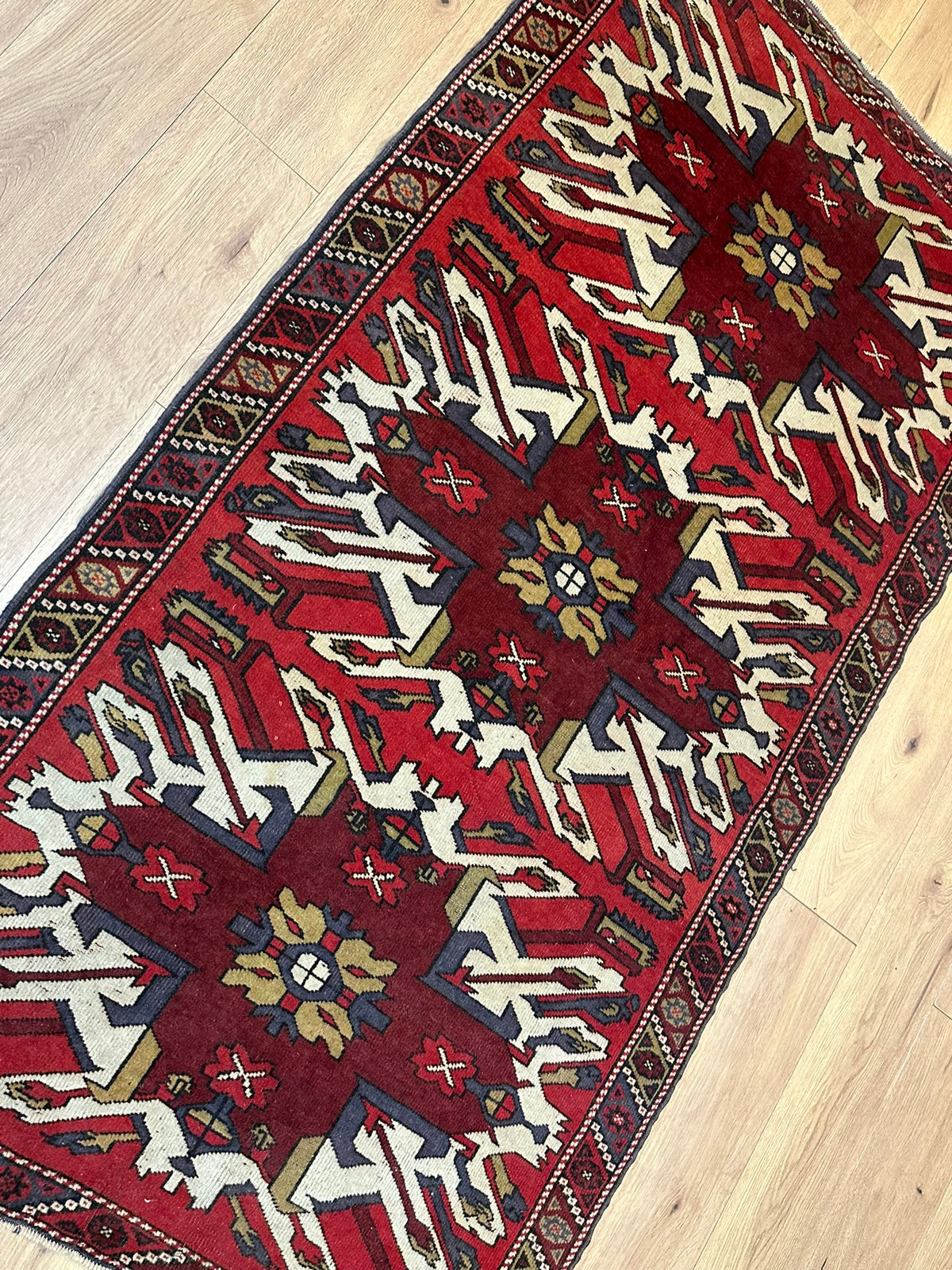 Handgeknüpfter Kazak Orientteppich Türkei 212x115 cm
