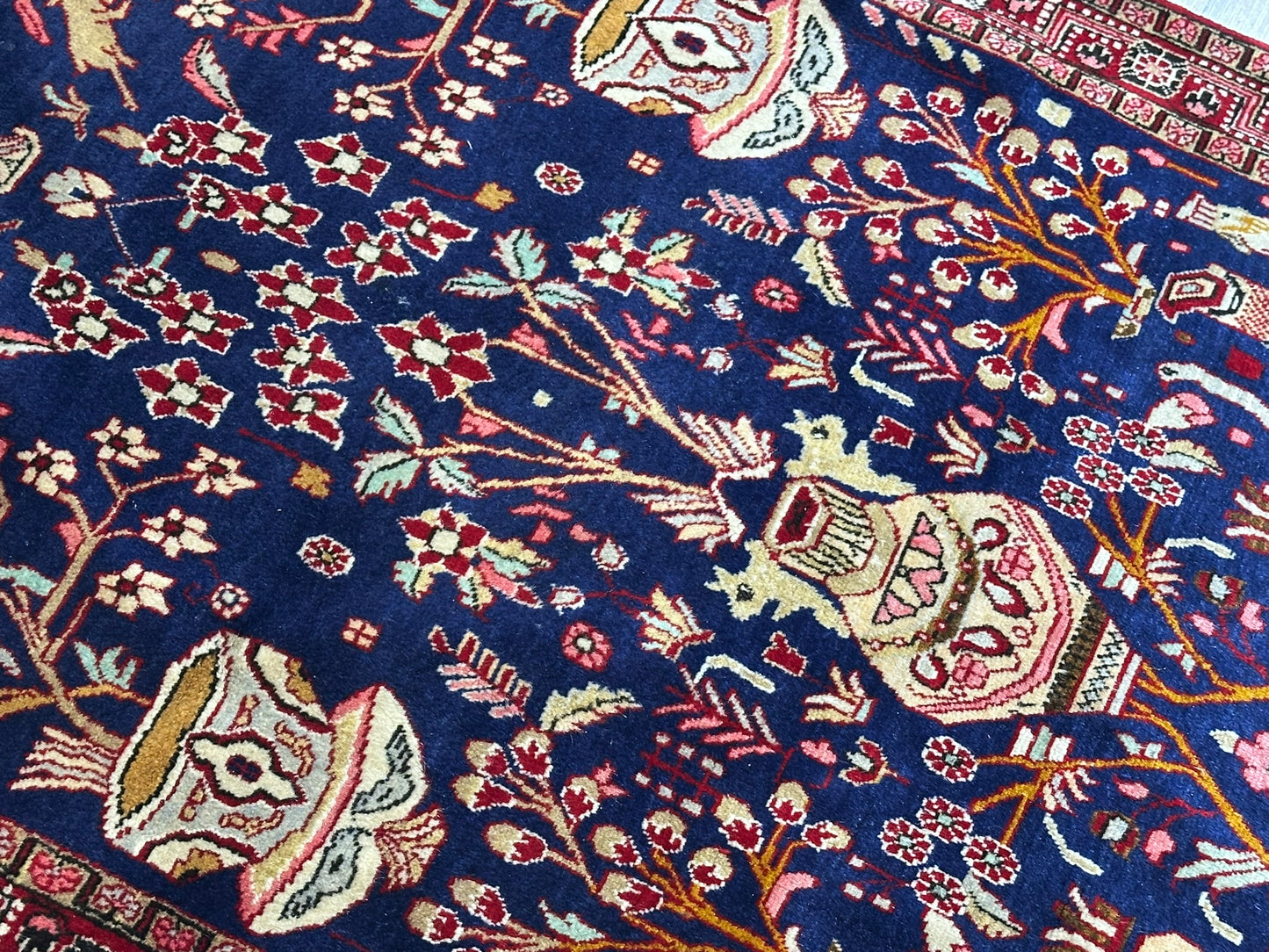 Orientteppich handgeknüpft Sarough Vasenteppich 160x110 cm