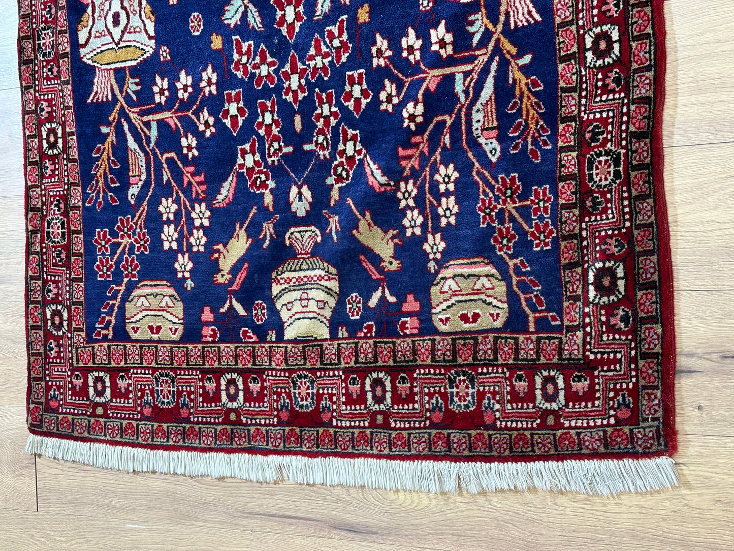 Orientteppich handgeknüpft Sarough Vasenteppich 160x110 cm