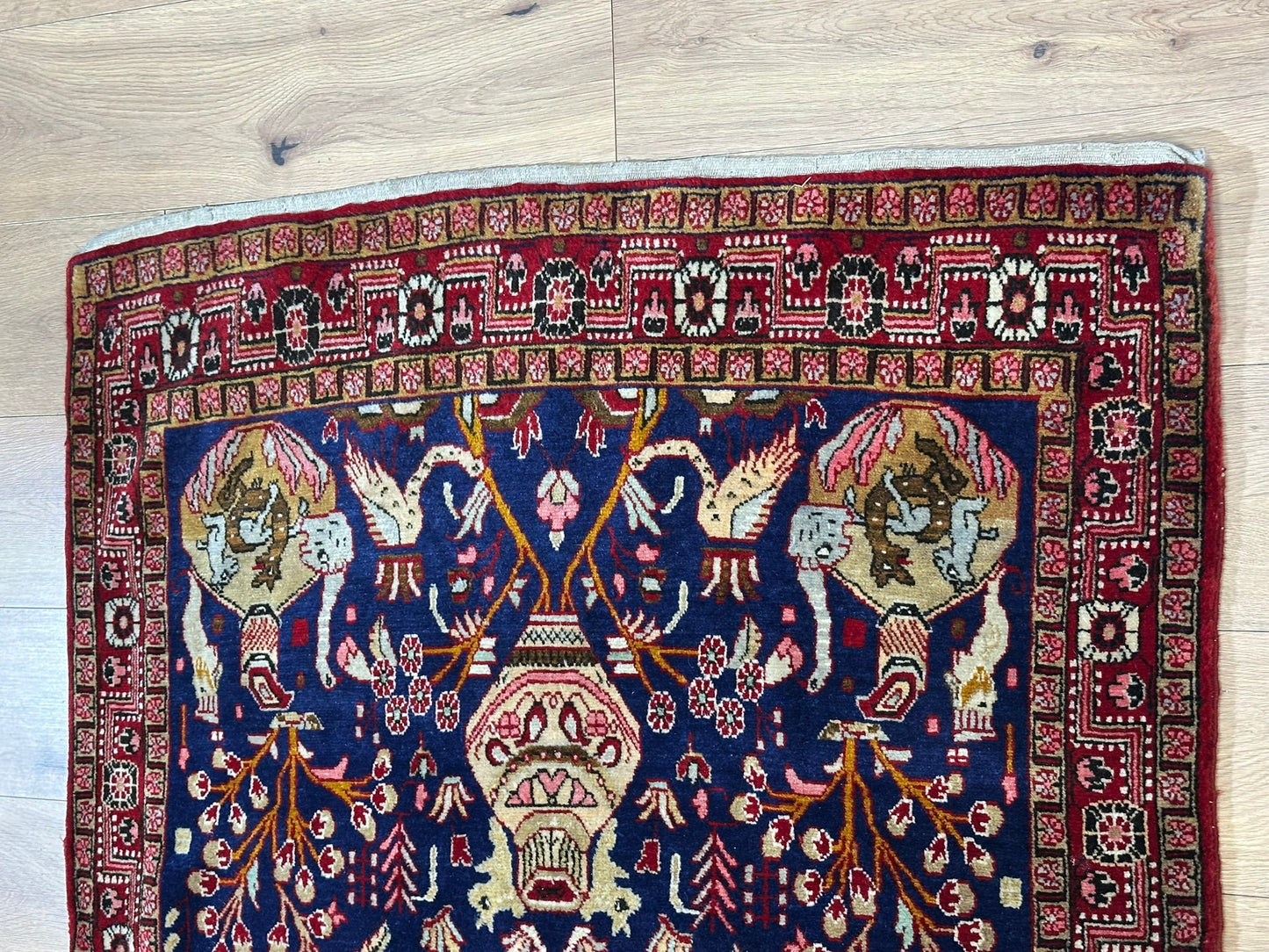 Orientteppich handgeknüpft Sarough Vasenteppich 160x110 cm