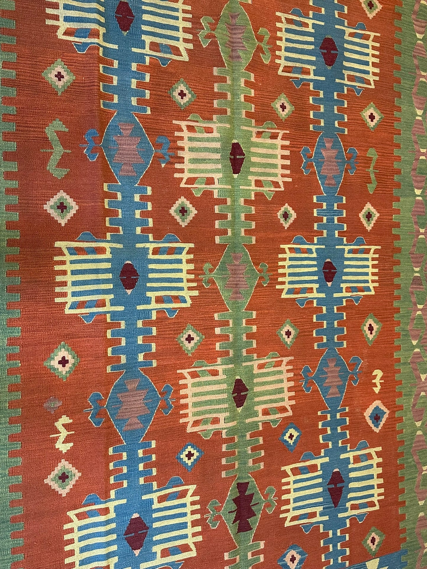 Orientteppich handgeknüpft 241x174 cm Kelim Naturfarben