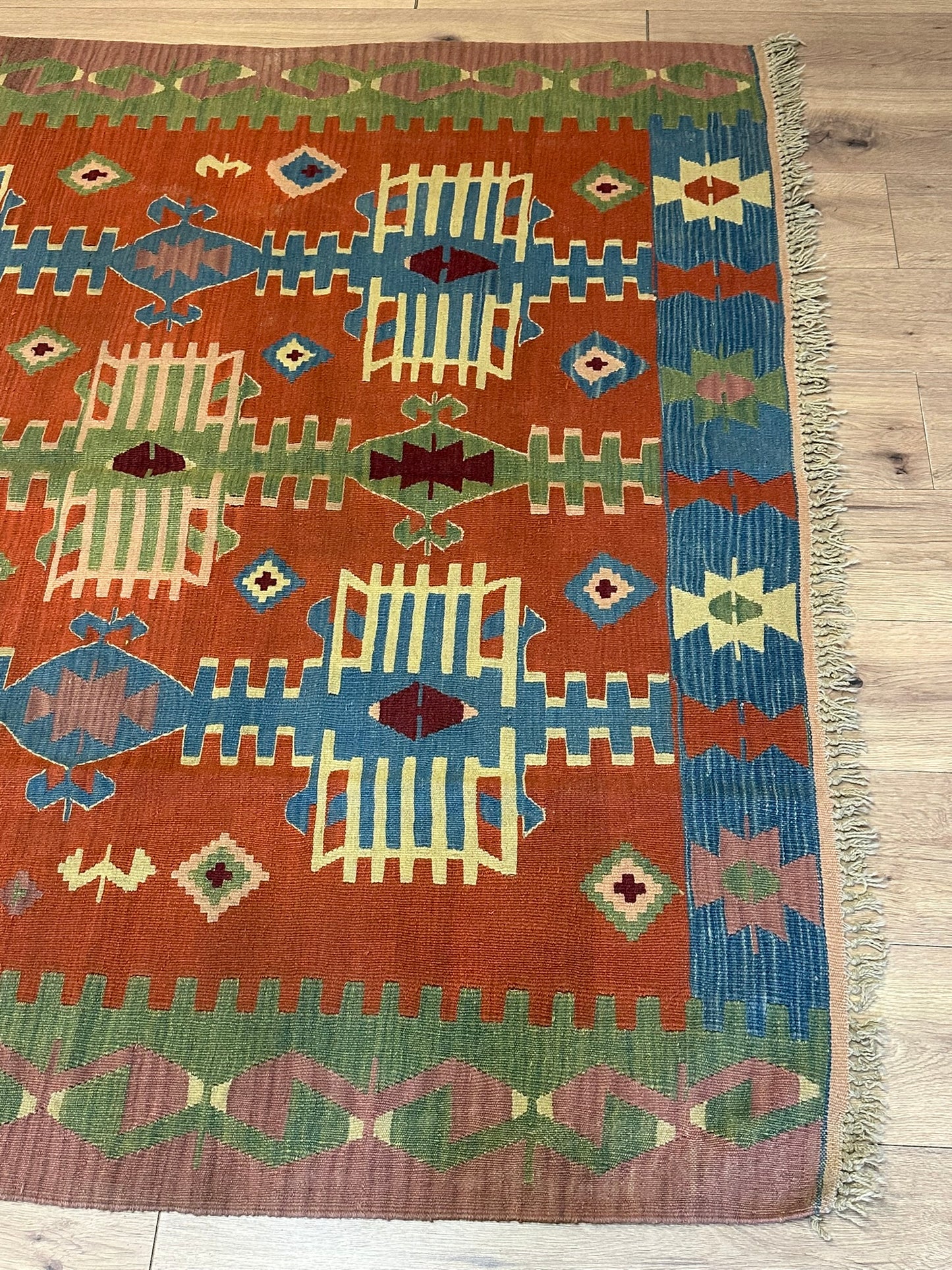 Orientteppich handgeknüpft 241x174 cm Kelim Naturfarben