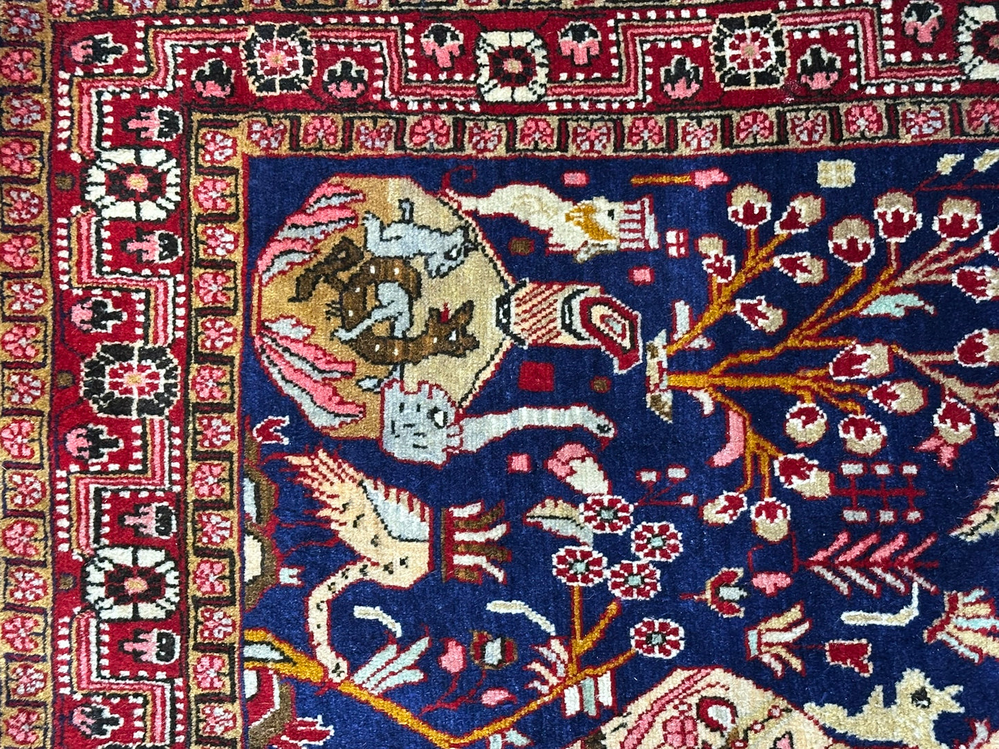 Orientteppich handgeknüpft Sarough Vasenteppich 160x110 cm