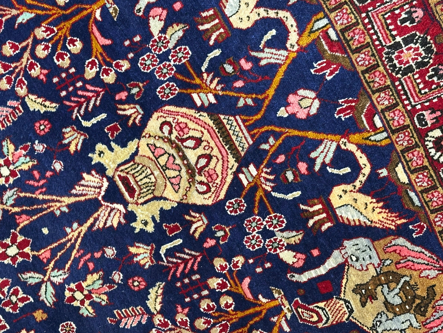 Orientteppich handgeknüpft Sarough Vasenteppich 160x110 cm