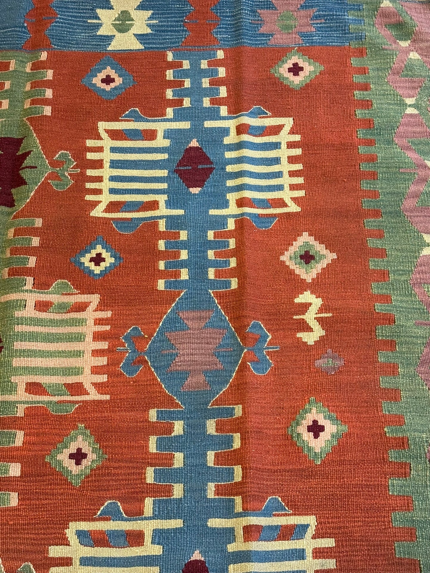 Orientteppich handgeknüpft 241x174 cm Kelim Naturfarben