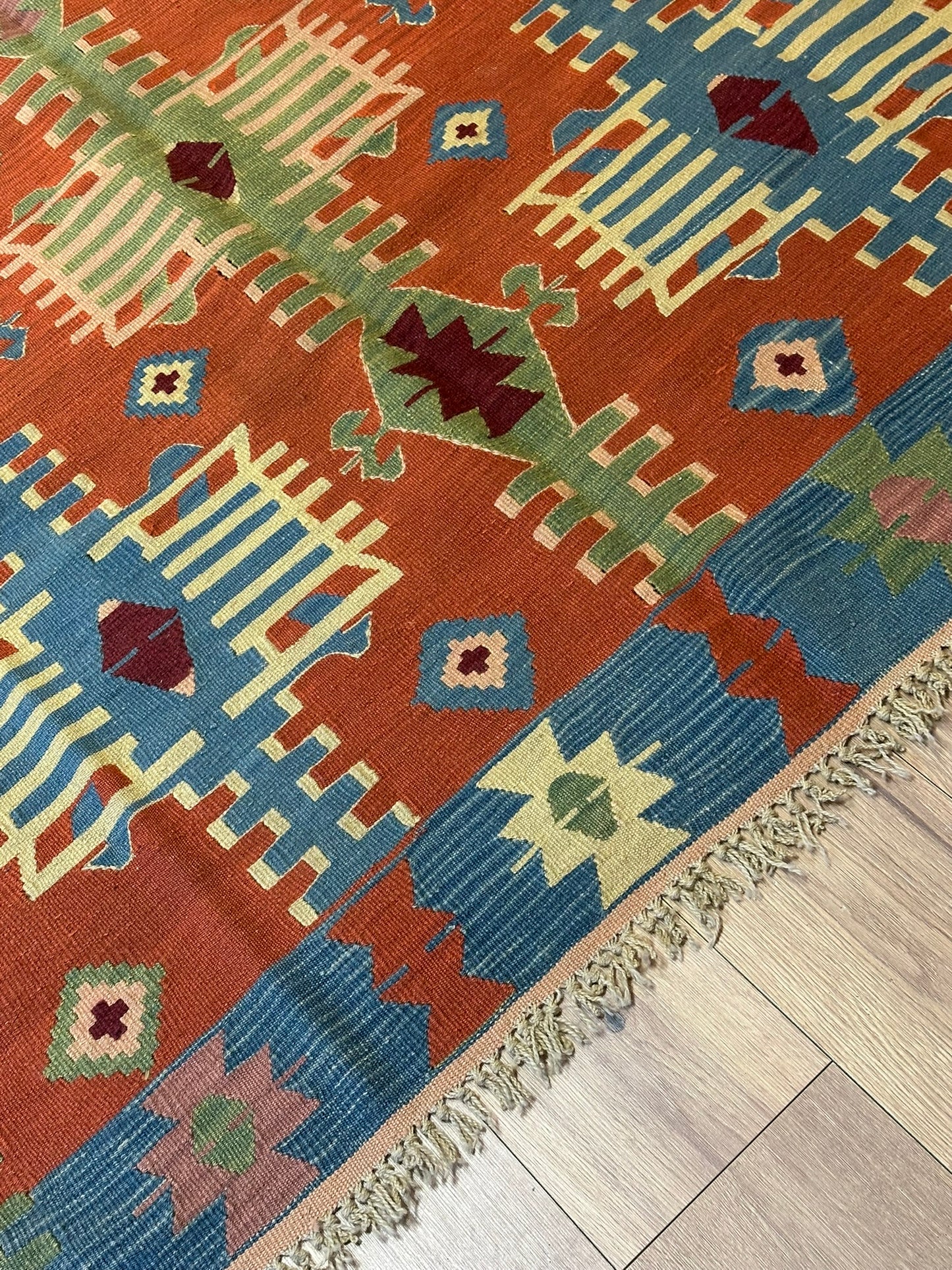 Orientteppich handgeknüpft 241x174 cm Kelim Naturfarben