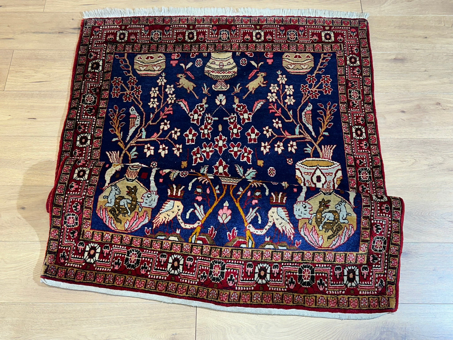 Orientteppich handgeknüpft Sarough Vasenteppich 160x110 cm