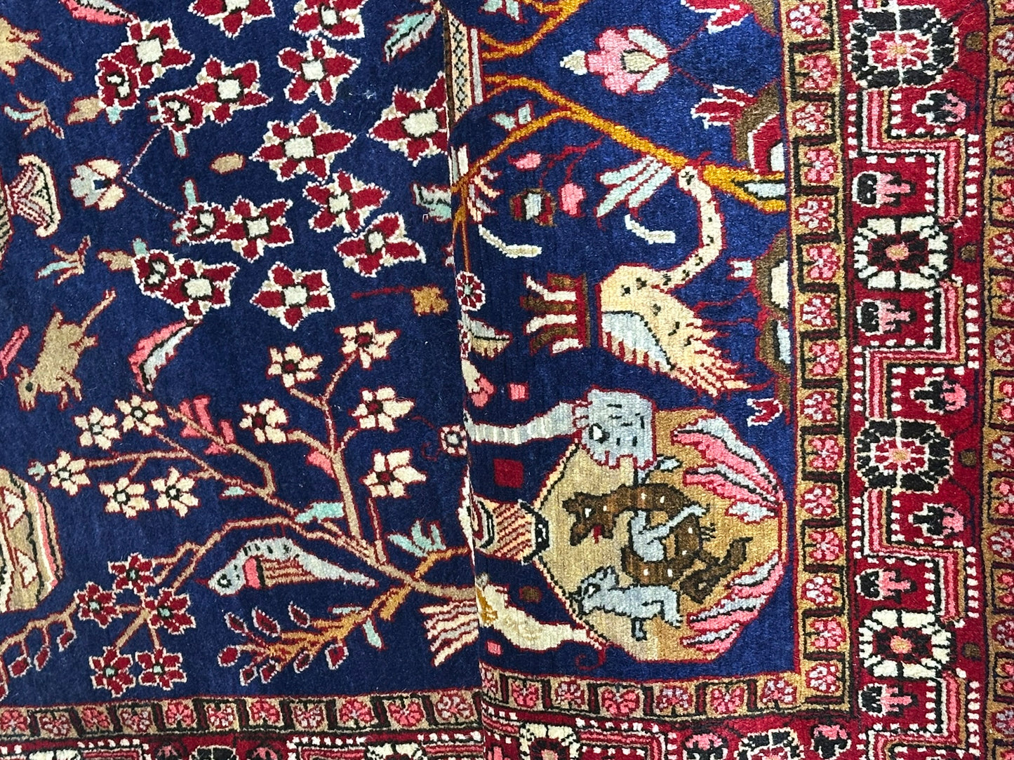 Orientteppich handgeknüpft Sarough Vasenteppich 160x110 cm
