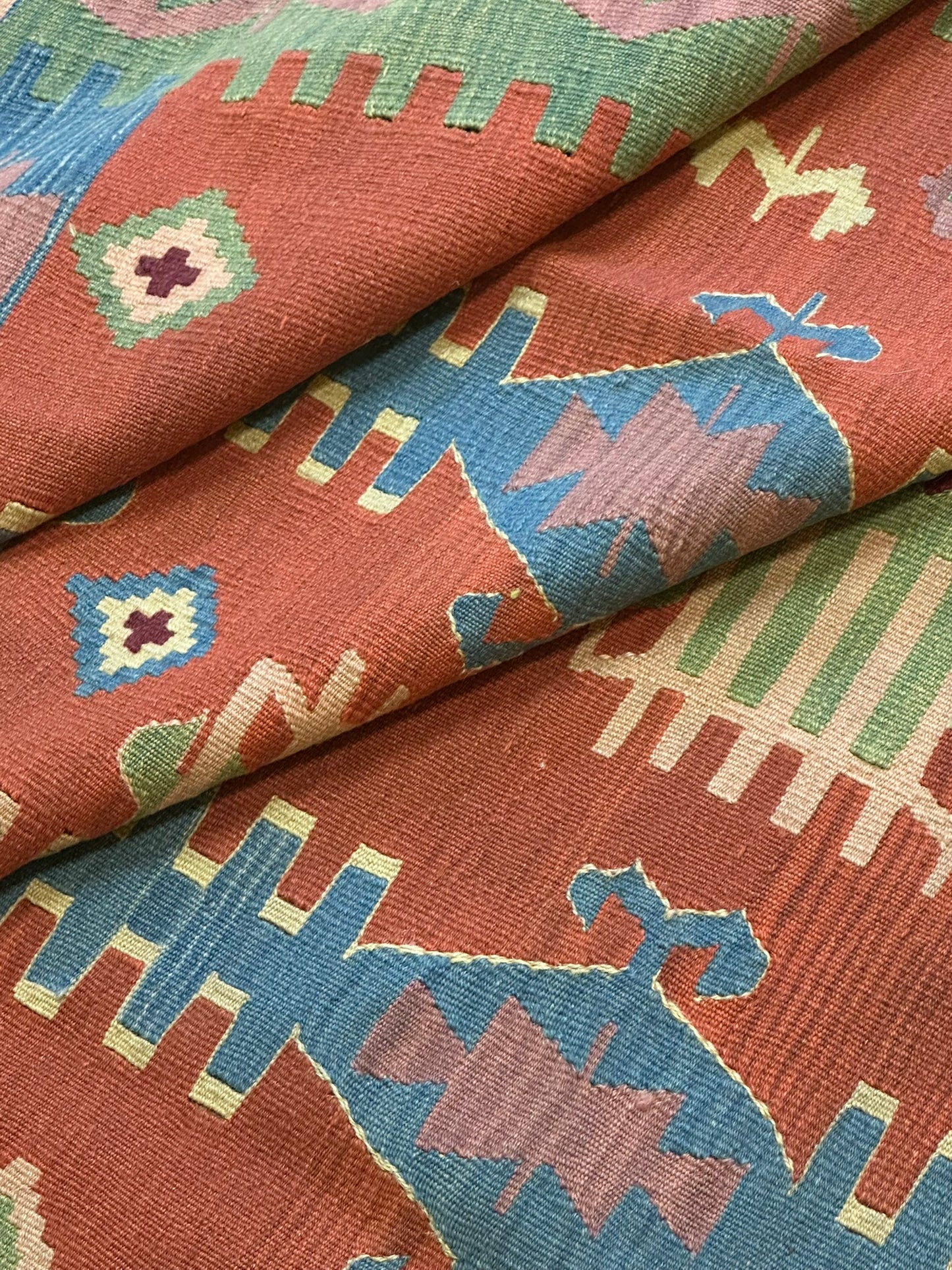 Orientteppich handgeknüpft 241x174 cm Kelim Naturfarben
