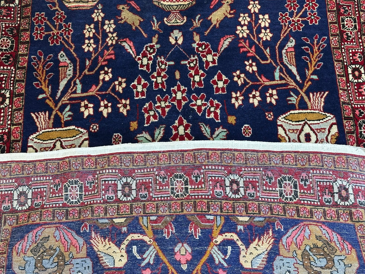 Orientteppich handgeknüpft Sarough Vasenteppich 160x110 cm