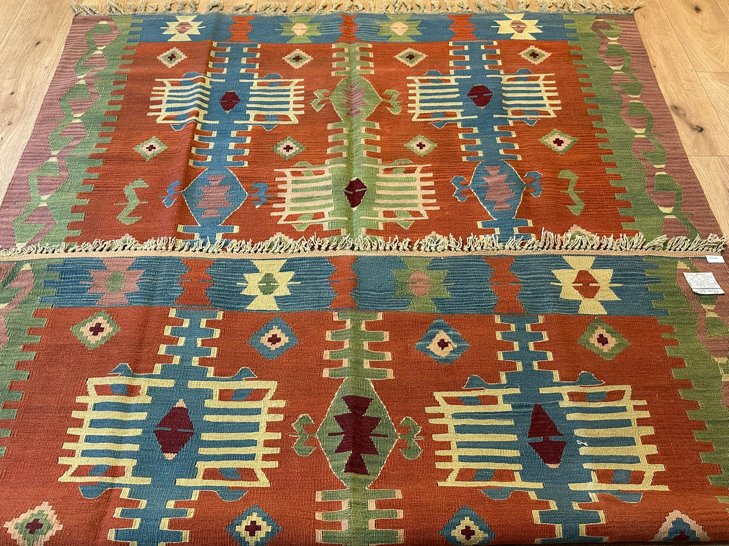 Orientteppich handgeknüpft 241x174 cm Kelim Naturfarben