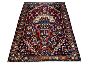 Antik Orientteppich handgeknüpft Bachtiar Lebensbaum Naturfarben 200x140 cm