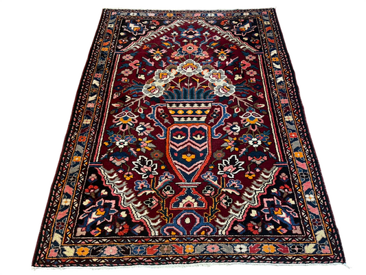 Antik Orientteppich handgeknüpft Bachtiar Lebensbaum Naturfarben 200x140 cm
