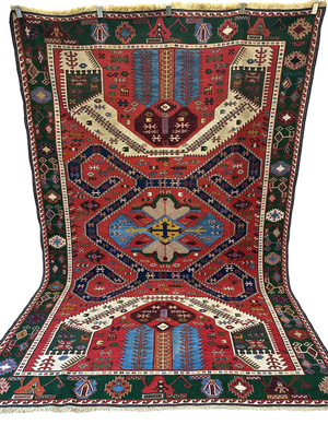 Orientteppich handgeknüpft 296x196 cm Sumach Kazak