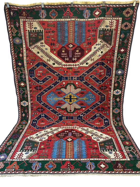 Orientteppich handgeknüpft 296x196 cm Sumach Kazak