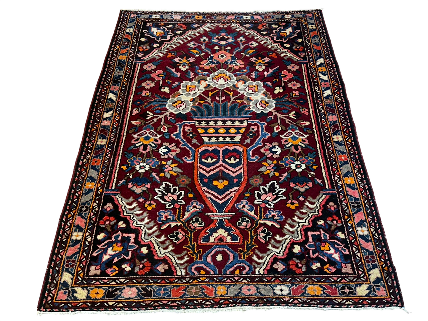 Antik Orientteppich handgeknüpft Bachtiar Lebensbaum Naturfarben 200x140 cm