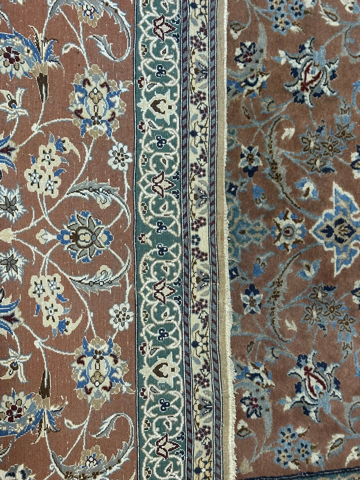Handgeknüpfter Nain Orientteppich mit Seide 110x80 cm