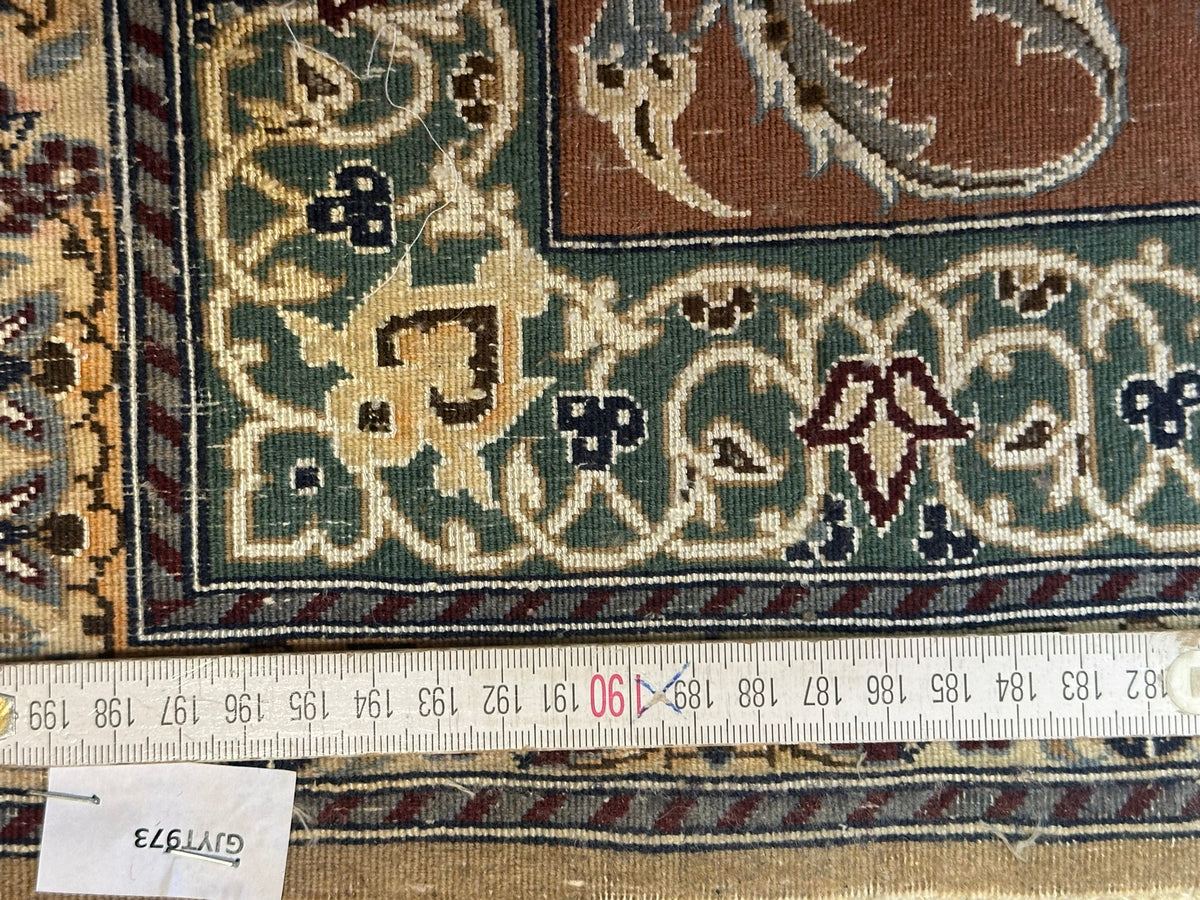 Handgeknüpfter Nain Orientteppich mit Seide 110x80 cm