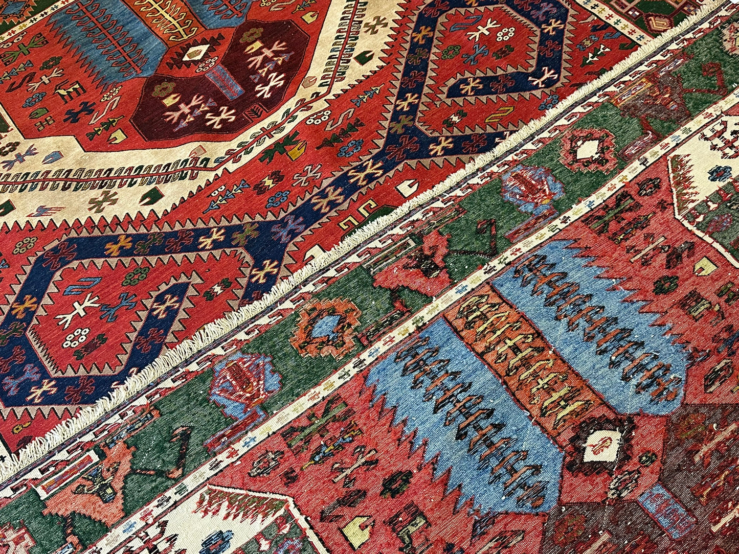 Orientteppich handgeknüpft 296x196 cm Sumach Kazak