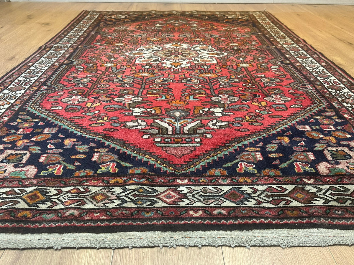 Handgeknüpfter Hamadan Orientteppich 205x140 cm