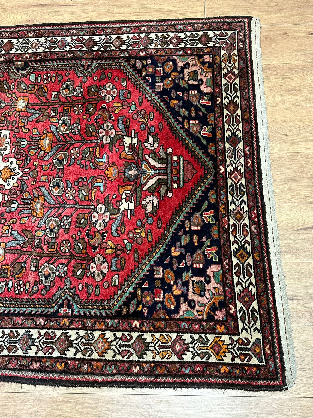 Handgeknüpfter Hamadan Orientteppich 205x140 cm
