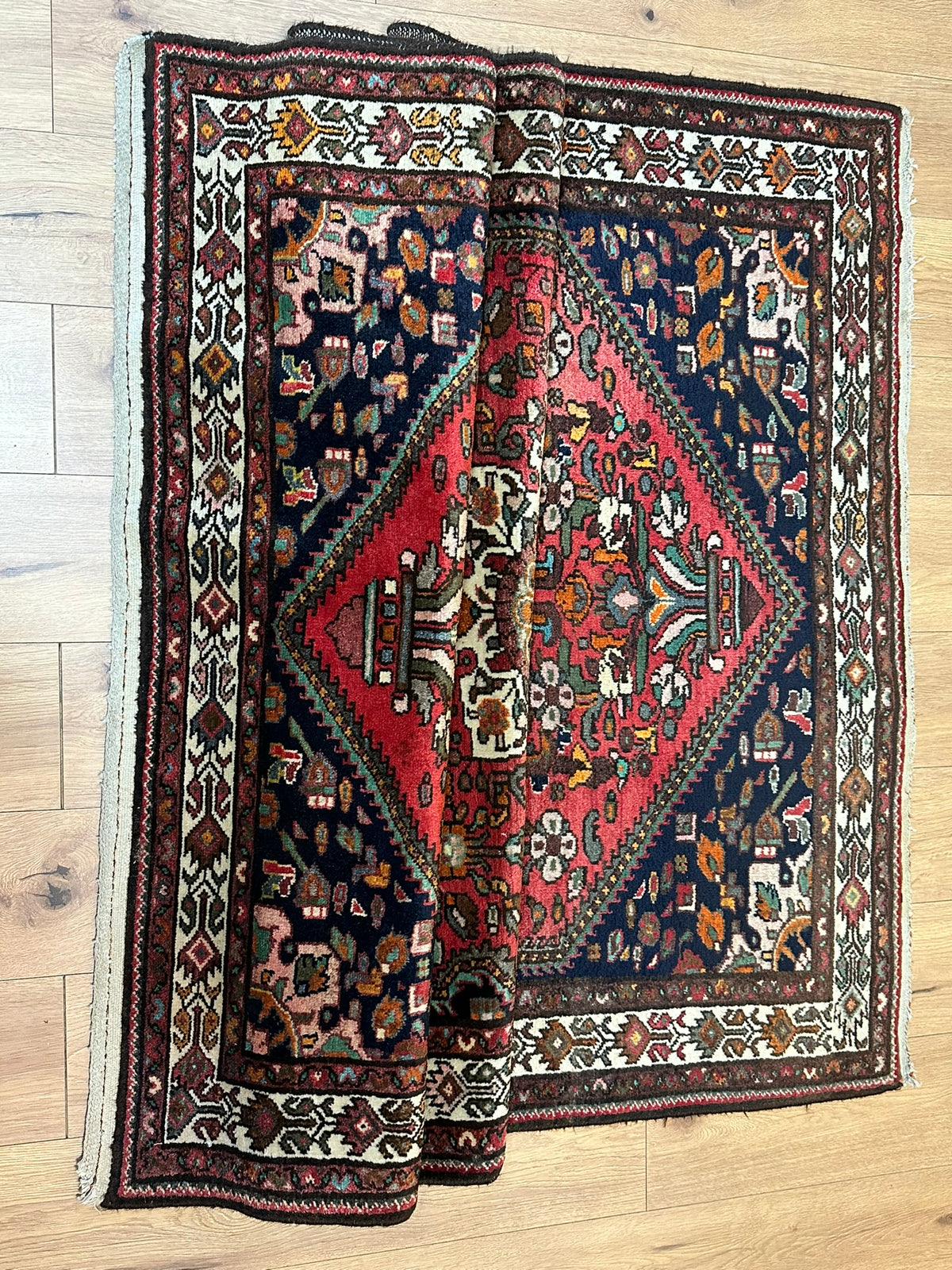 Handgeknüpfter Hamadan Orientteppich 205x140 cm