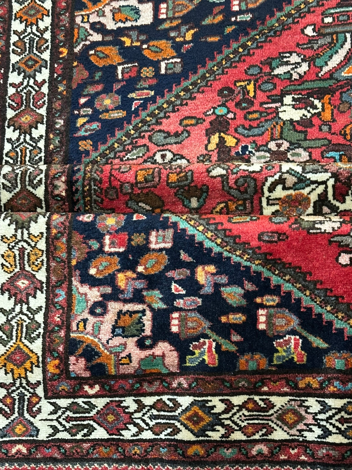 Handgeknüpfter Hamadan Orientteppich 205x140 cm