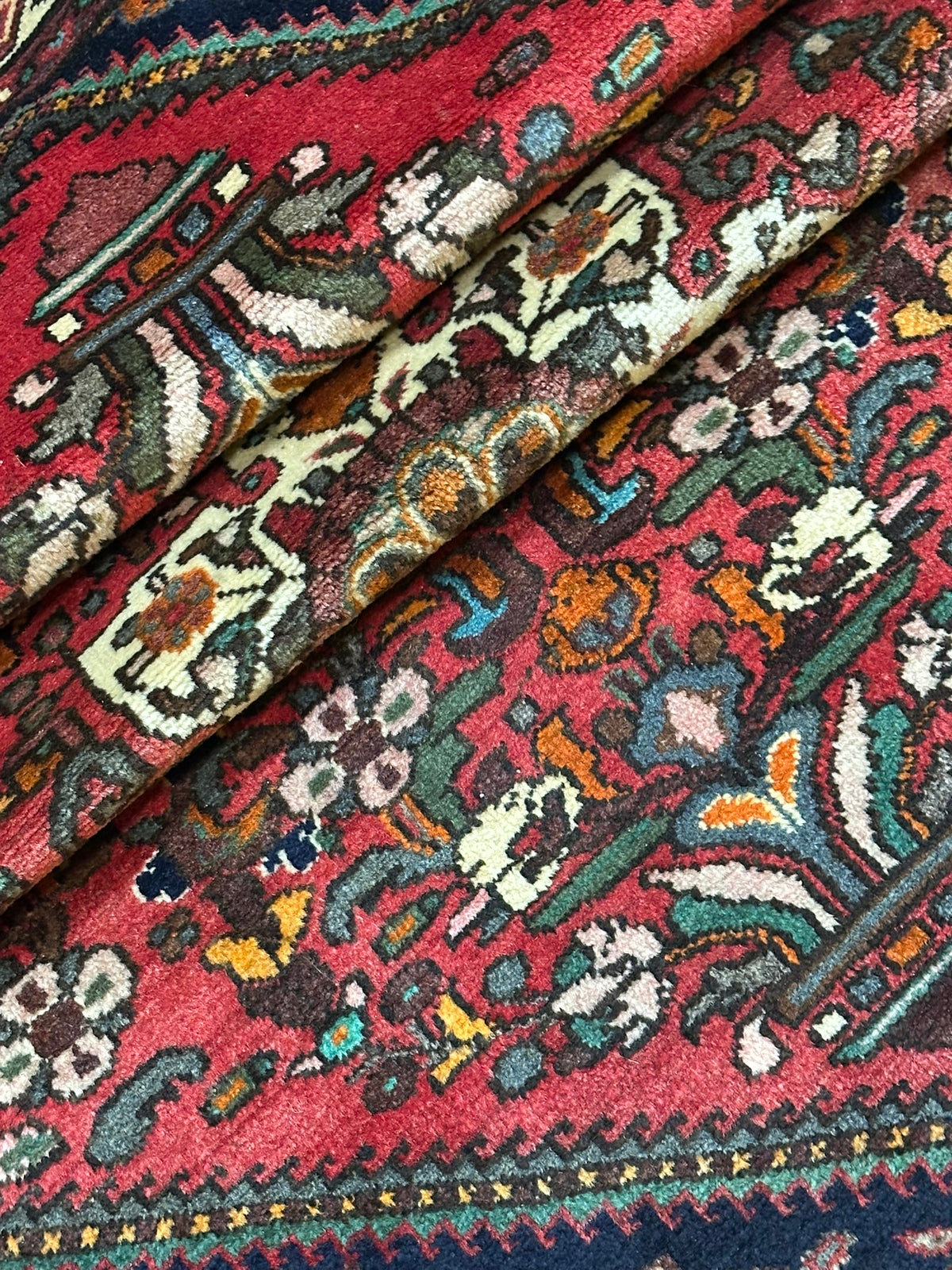 Handgeknüpfter Hamadan Orientteppich 205x140 cm