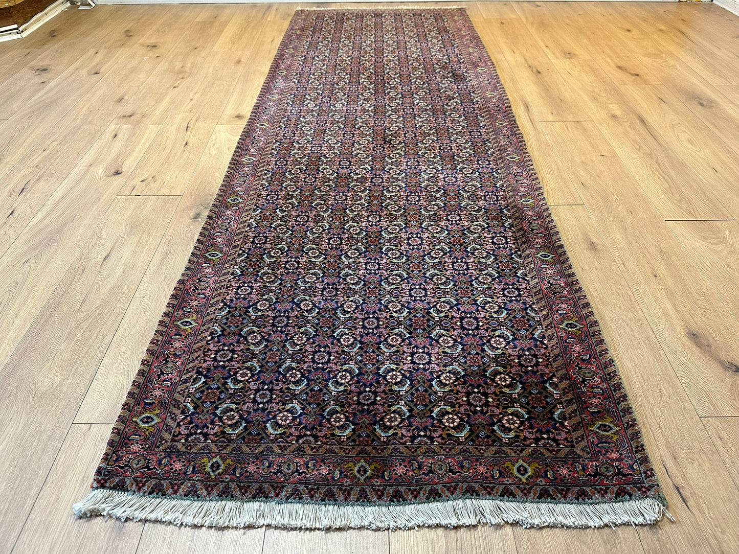 Orientteppich handgeknüpft 296x99 cm Bidjar Läufer