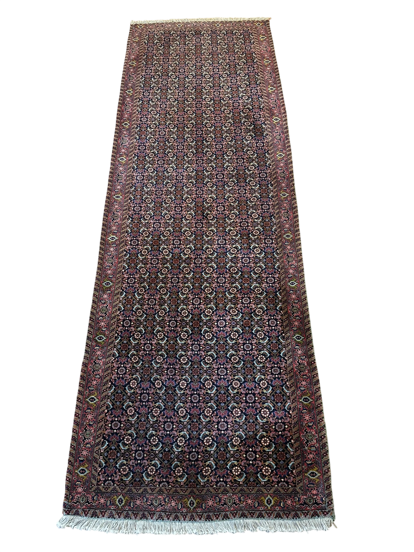 Orientteppich handgeknüpft 296x99 cm Bidjar Läufer