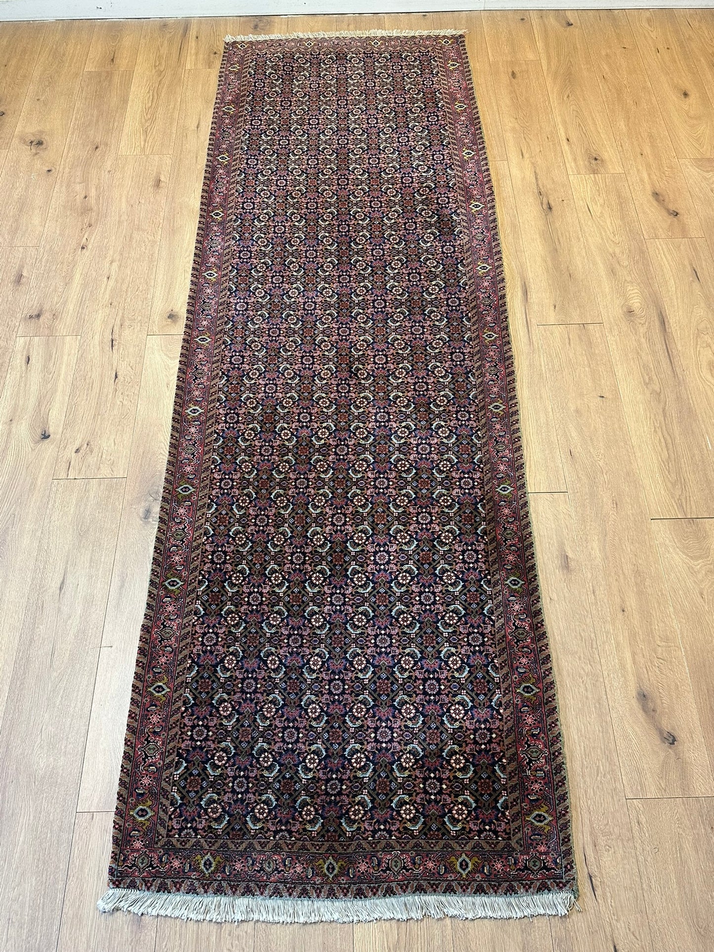 Orientteppich handgeknüpft 296x99 cm Bidjar Läufer