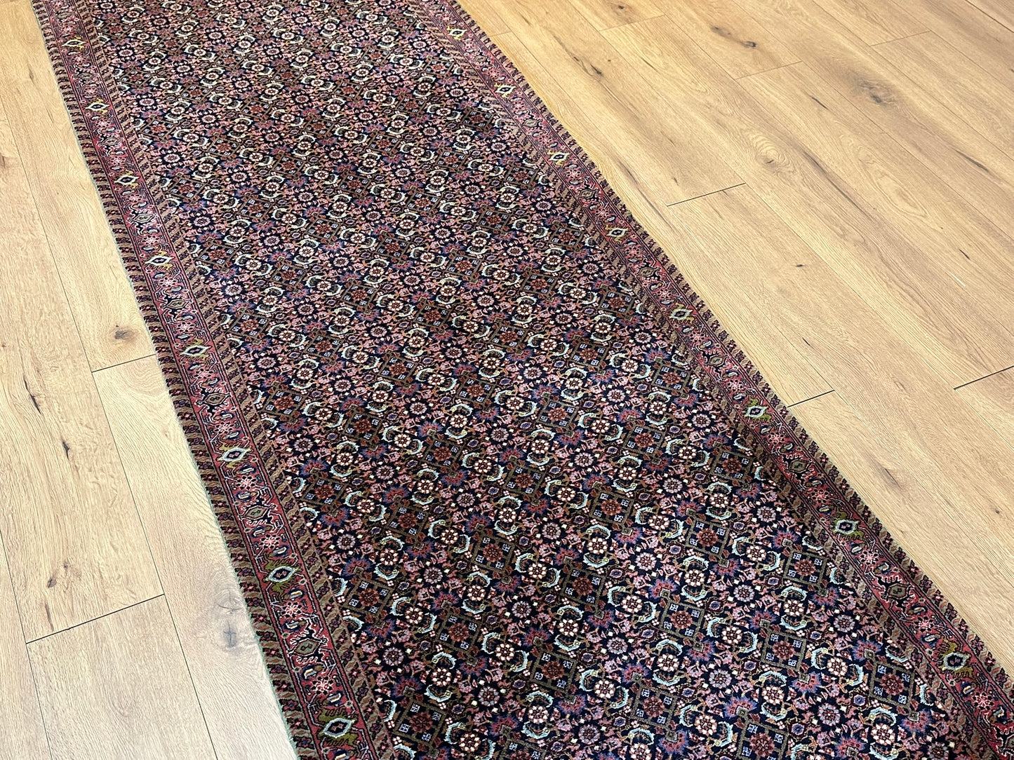Orientteppich handgeknüpft 296x99 cm Bidjar Läufer