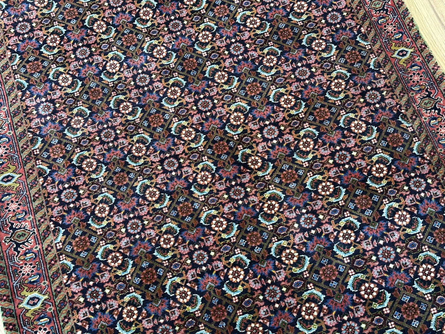 Orientteppich handgeknüpft 296x99 cm Bidjar Läufer