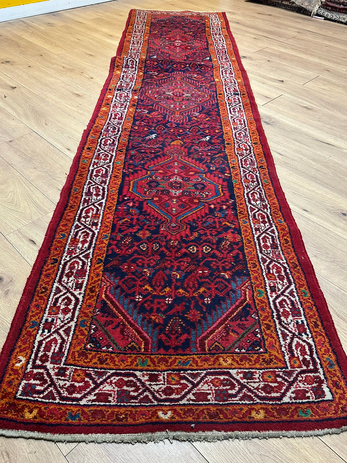 Handgeknüpfter Hamadan Orient-Läufer 317x80 cm