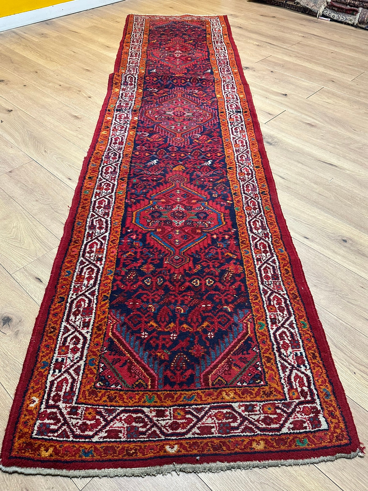 Handgeknüpfter Hamadan Orient-Läufer 317x80 cm