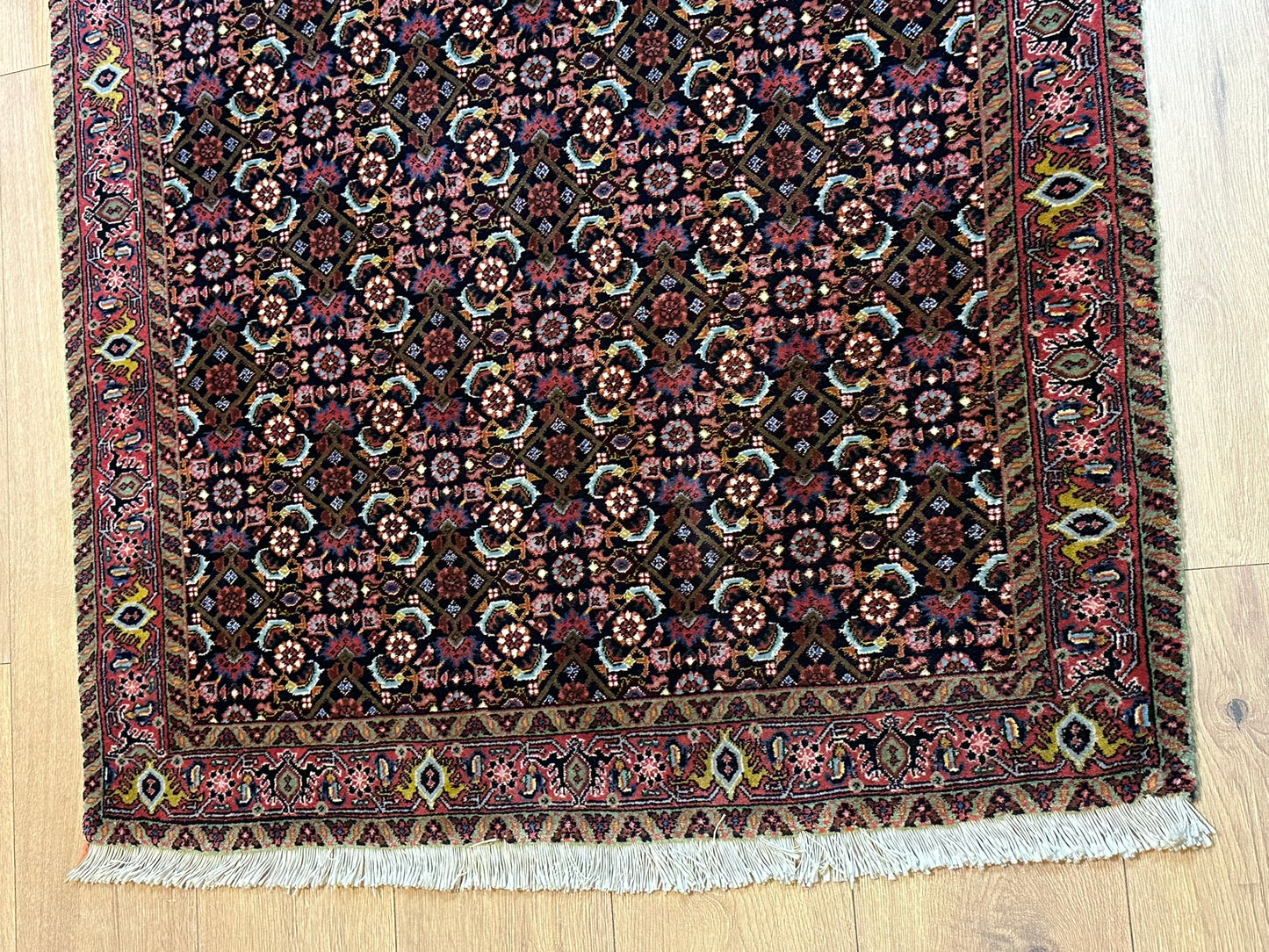 Orientteppich handgeknüpft 296x99 cm Bidjar Läufer