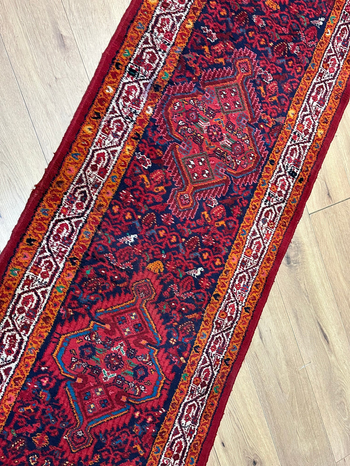Handgeknüpfter Hamadan Orient-Läufer 317x80 cm
