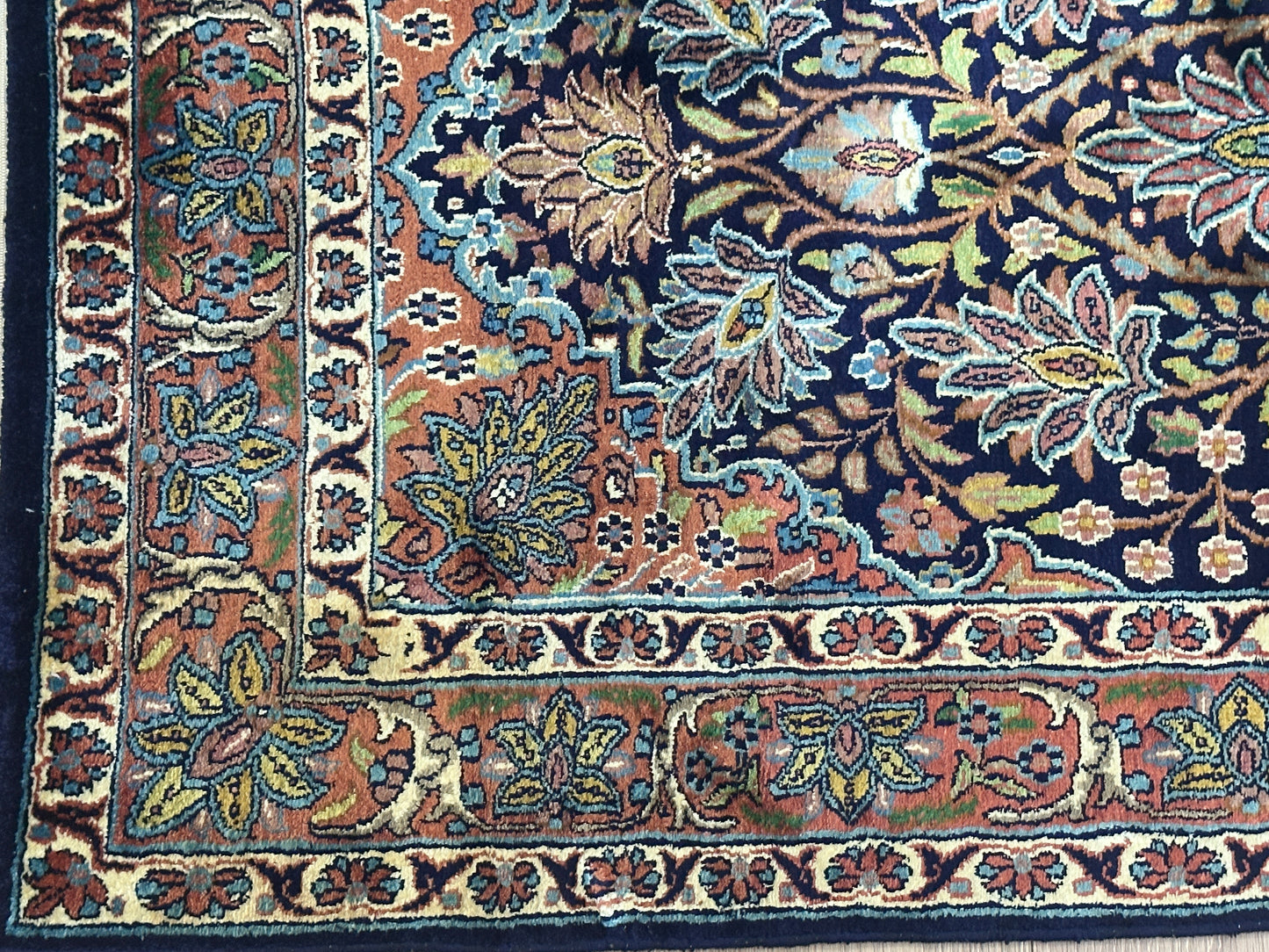 Handgeknüpfter Kaschmir-Seide-Ghom Orientteppich -115x72 cm