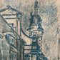 Helmut Weitz (1918-1966) Lithographie 39/200 Andreaskirche Düsseldorf