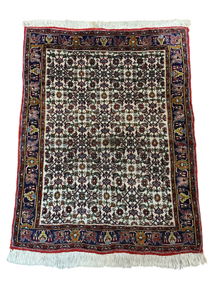 Orientteppich handgeknüpft Bidjar 90x60 cm