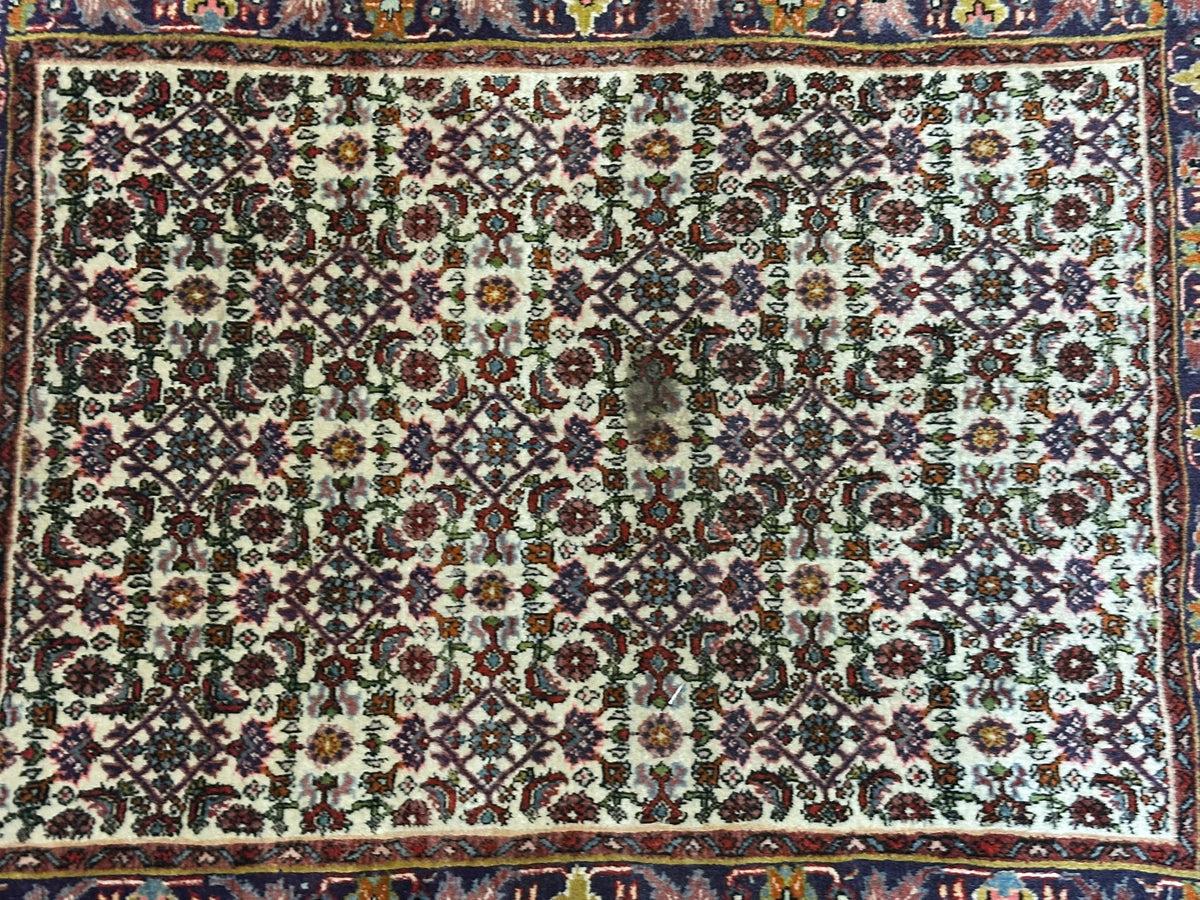 Orientteppich handgeknüpft Bidjar 90x60 cm