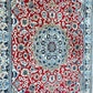 Orientteppich handgeknüpft Nain mit Seide 197x118 cm