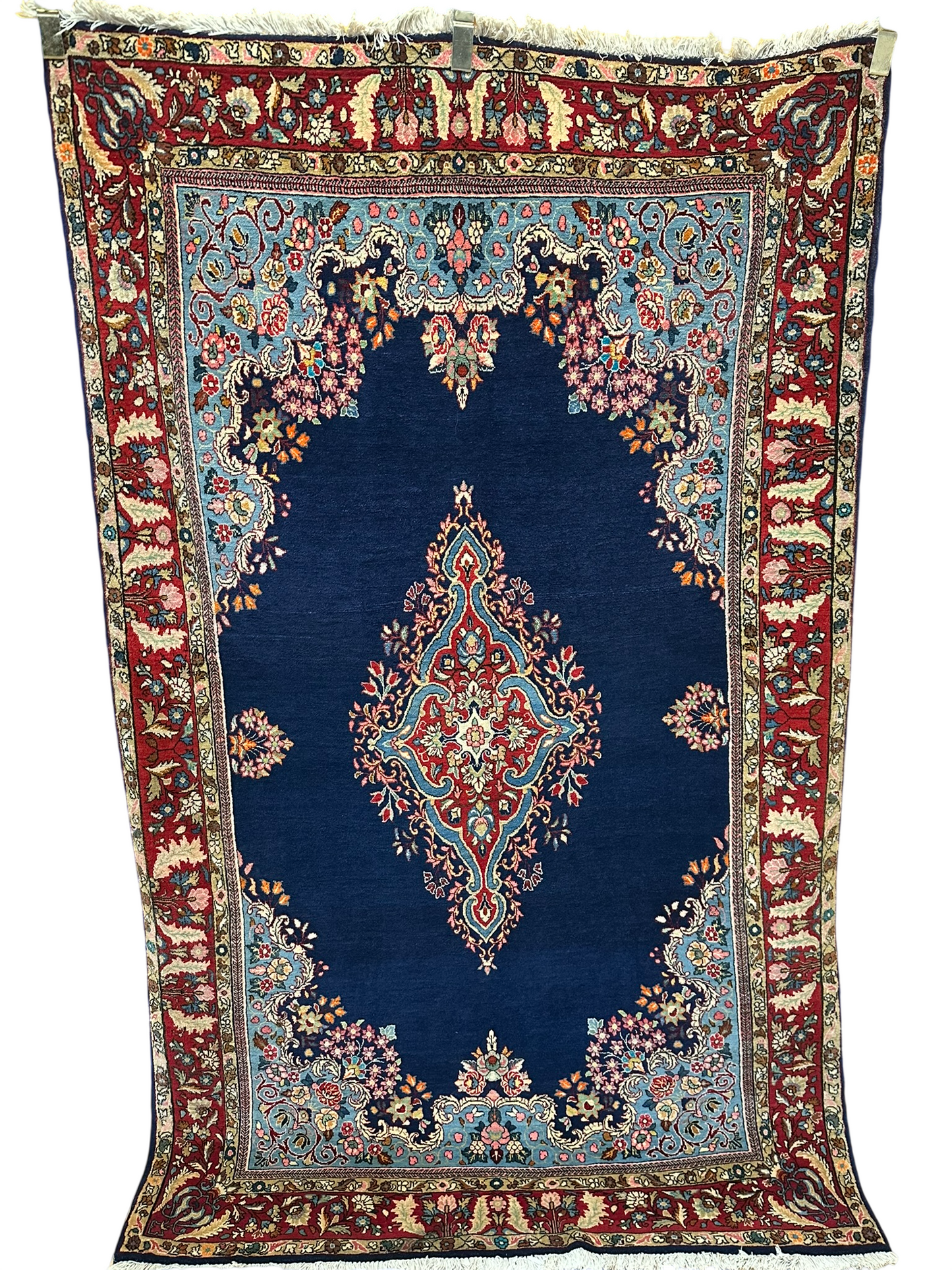 Orientteppich handgeknüpft 214x130 cm Ghom Korkwolle